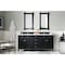 James Martin Vanities Brittany 72in Double Vanity, Black Onyx w/ 3 CM Carrara Marble Top 650-V72-BKO-3CAR - alternate 5